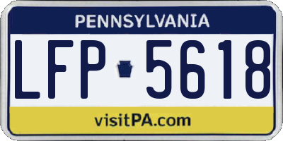 PA license plate LFP5618