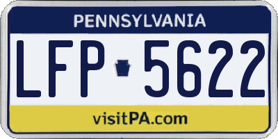PA license plate LFP5622