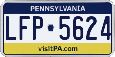 PA license plate LFP5624