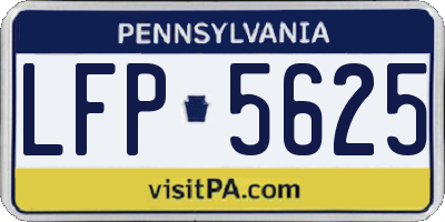 PA license plate LFP5625