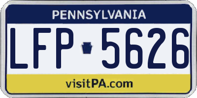 PA license plate LFP5626