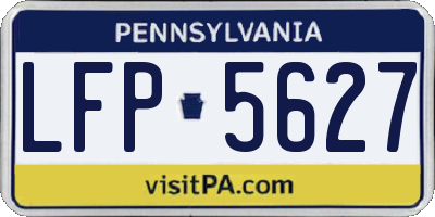 PA license plate LFP5627