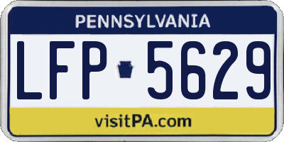 PA license plate LFP5629
