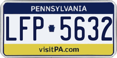 PA license plate LFP5632