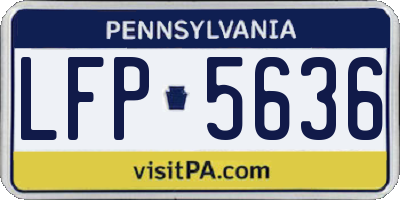 PA license plate LFP5636