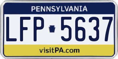 PA license plate LFP5637