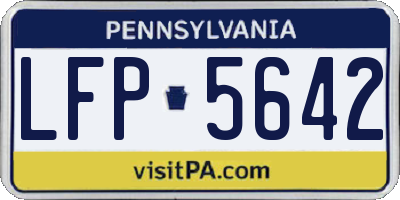PA license plate LFP5642