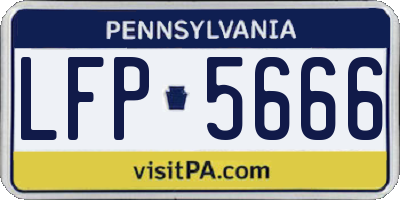 PA license plate LFP5666