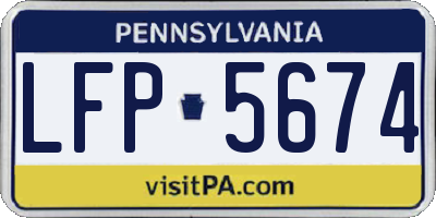 PA license plate LFP5674
