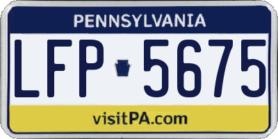 PA license plate LFP5675
