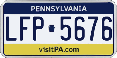 PA license plate LFP5676