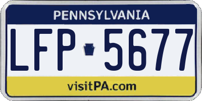 PA license plate LFP5677