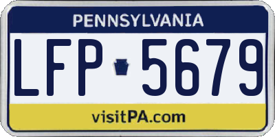 PA license plate LFP5679