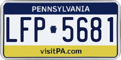 PA license plate LFP5681