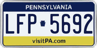 PA license plate LFP5692
