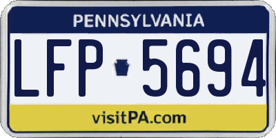 PA license plate LFP5694
