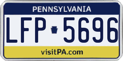 PA license plate LFP5696