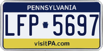 PA license plate LFP5697
