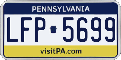 PA license plate LFP5699