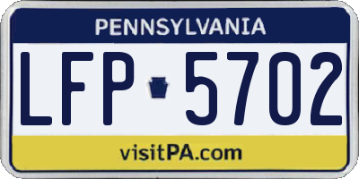 PA license plate LFP5702