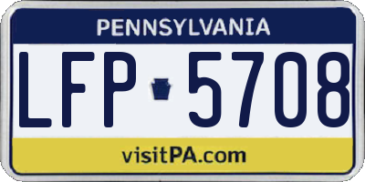 PA license plate LFP5708