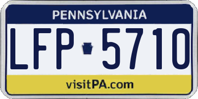 PA license plate LFP5710