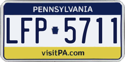PA license plate LFP5711