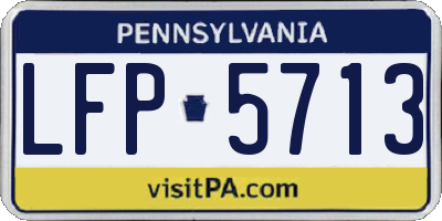 PA license plate LFP5713
