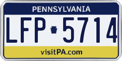 PA license plate LFP5714