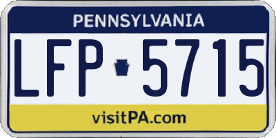 PA license plate LFP5715