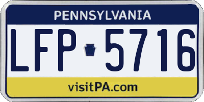 PA license plate LFP5716