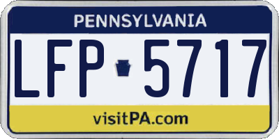 PA license plate LFP5717
