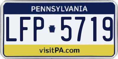 PA license plate LFP5719