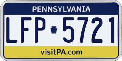 PA license plate LFP5721