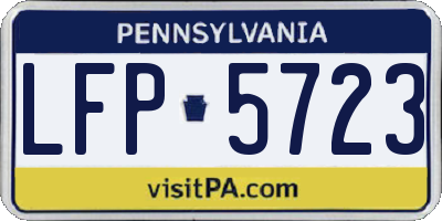 PA license plate LFP5723