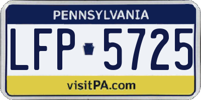 PA license plate LFP5725