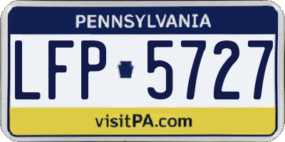PA license plate LFP5727