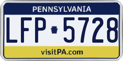PA license plate LFP5728