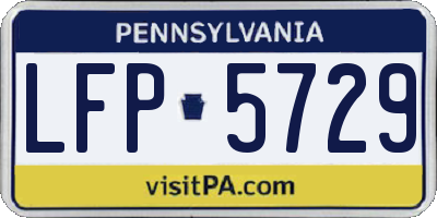 PA license plate LFP5729