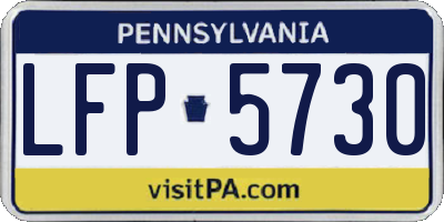 PA license plate LFP5730