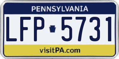 PA license plate LFP5731