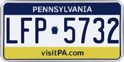 PA license plate LFP5732