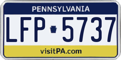 PA license plate LFP5737