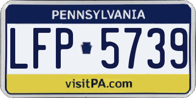 PA license plate LFP5739