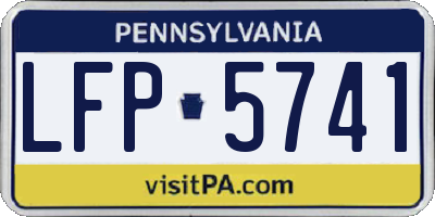 PA license plate LFP5741