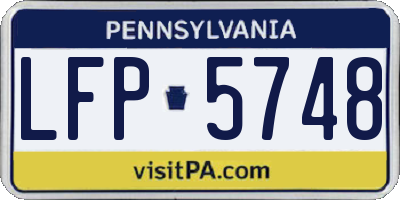PA license plate LFP5748