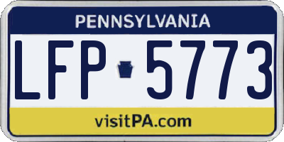 PA license plate LFP5773