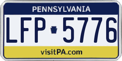 PA license plate LFP5776