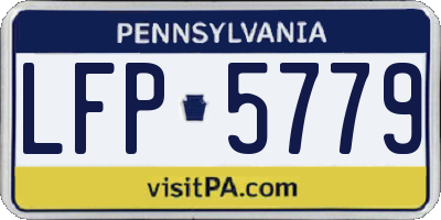 PA license plate LFP5779