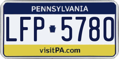 PA license plate LFP5780